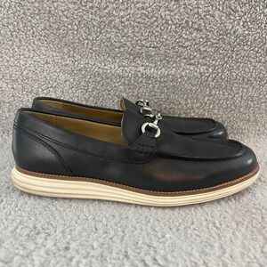Cole Haan Grand.OS Bit Loafer Mens size 10.5 Black Leather Slip On Shoes C23924